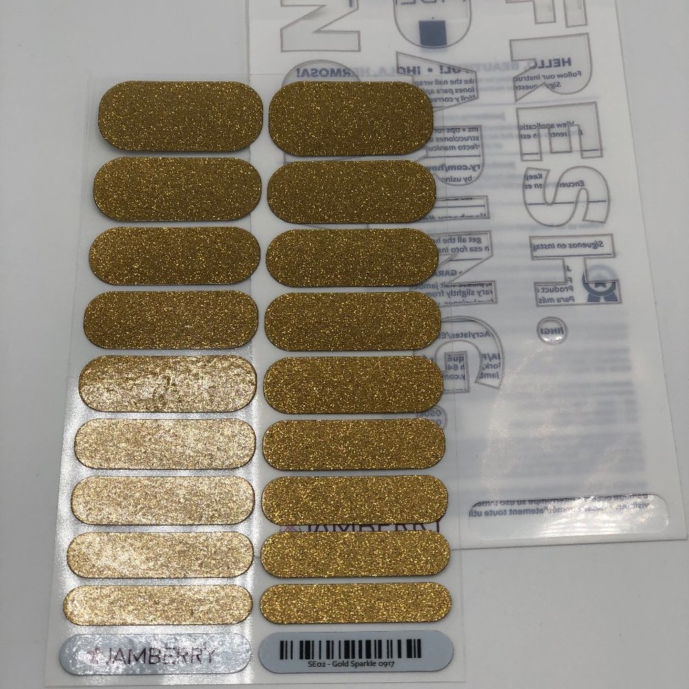 Jamberry Wraps, Gold Sparkle, Full Sheet
